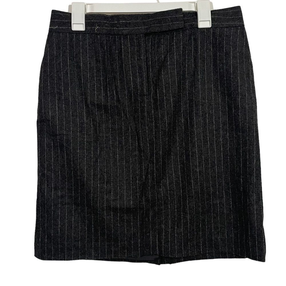 NWT J.Crew Wool Lined Pinstripe Pencil Skirt